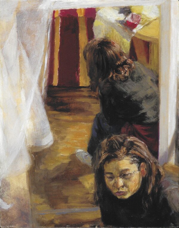 Serene with her Back to the Mirror